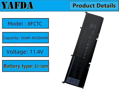 8FCTC استبدال بطارية الكمبيوتر المحمول لـ Dell XPS 15 9500 Precision 5550 Alienware M15 R3 R4 M17 R3 R4 Series Notebook 69KF2 08FCTC 070N2F 70N2F 0P8P1P 0M59JH 0DVG8M in Saudi Arabia