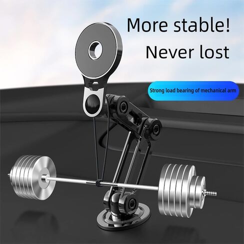 Car Phone Holder, Magnetic Suction Car Phone Holder, Folding Live Phone Stand,Universal 360° Car Phone Holder, Mobile phone holder,Alloy Foldable Magnetic Car Phone for All Smartphone(Black) in Saudi Arabia