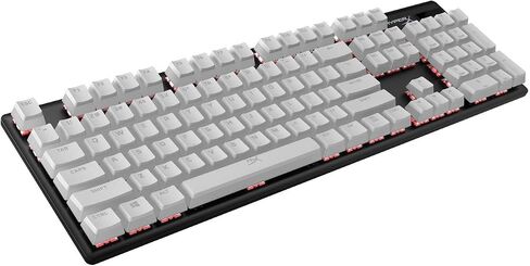 HyperX Pudding Keycaps - Double Shot PBT Keycap Set with Translucent Layer, for Mechanical Keyboards, Full 104 Key Set, OEM Profile, English (US) Layout - White (Renewed) in Kuwait