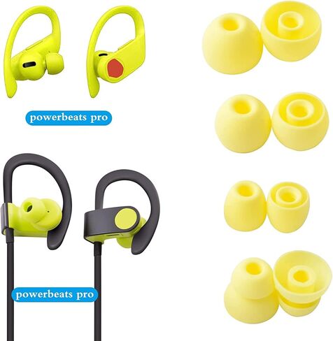 Replacement Eartips Silicone Earbuds Buds Set Earplug Compatible with PowerBeats Pro Beats Wireless Headset and Universal for 3.8mm Caliber Headset(Light Blue) in Kuwait