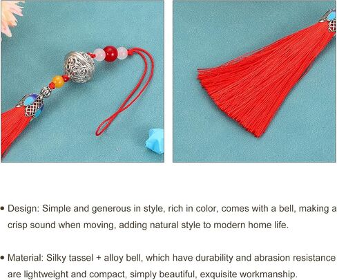 uxcell Pendants with Tassels, Green Classic Bells Tassel Pendant 1pcs 19cm/7.48" DIY Craft Home Fringe Strap Hang Decoration in Saudi Arabia