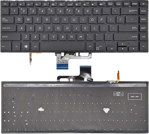 ANTWELON لوحة مفاتيح بديلة للكمبيوتر المحمول بإضاءة خلفية لجهاز Asus ZenBook Pro UX550VD UX550VE UX550GD UX550GE UX580GD UX580G الخلفية تخطيط الولايات المتحدة in Kuwait