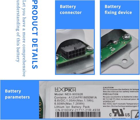 بطارية NEX-900926 NEX-900926-A لوحدة Dell EqualLogic النوع 15 النوع 18 النوع 19 PS4210 PS6210 PS6610 بطارية وحدة التحكم الذكية مع 0KVY4F KVY4F 010DXV 10DXV K4PPV 0K4PPV 0FK6YW 6.6V 6.93Wh in Kuwait