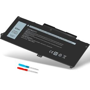 63WH RJ40G laptop Battery Compatible with Dell Latitude 14 5420 15 5520 Precision 15 3560 Series P137G P137G001 P104F P104F001 P104F002, Replacement for RJ4OG 01K2CF 075X16 WY9DX 0WK3F1 0M3KCN 005R42