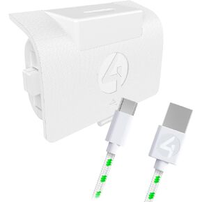 4Gamers SX-C6 X Single Play & Charge Battery Pack Compatible with XBOX Series S and XBOX Series X consoles - White