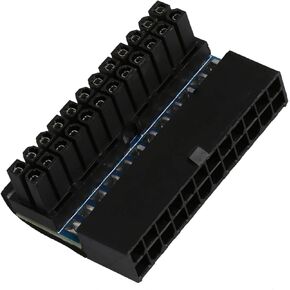 Yibuy 24Pin Female to Male ATX Angle Adapter Computer Motherboard Power Adapter for Desktops PC Supply