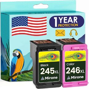 Mirone Compatible Ink Cartridges Replacement for Canon Ink Cartridges 245 and 246 245xl 246xl for Canon Pixma MG2522 mx490 Printer 245 246 XL 243 and PG 244 ts3322 (2pk)