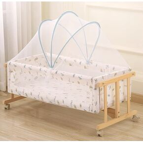 Baby Crib Arch Mosquito Net Universal Full Cover Baby Bed Crib Mesh Tent Net Canopy Portable Foldable Crib Tent Mosquito Netting Easy to Intall Baby Infant Nursery Bed Netting Cover with Buckle
