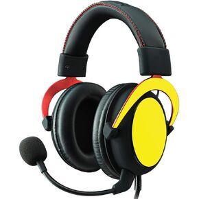 MightySkins Skin Compatible With Kingston HyperX Cloud II Gaming Headset - Solid Yellow | Protective, Durable, and Unique Vinyl Decal wrap cover | Easy To Apply, Remove | Made in the USA