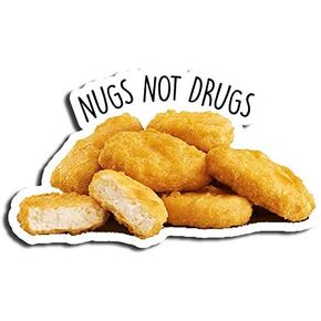 Nugs Not Drugs Sticker Food Stickers Waterbottle Sticker Tumblr Stickers Laptop Stickers Vinyl Stickers