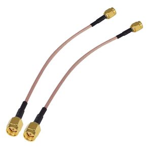 Boobrie 6inch/15cm SMA WiFi Antenna Coax Cable SMA Male to SMA Male Connector RG316 Extension Coaxial Cable WiFi Wireless Pigtail Jumper for SDR Devices Baofeng FPV FCC Emissions Testing 2pcs