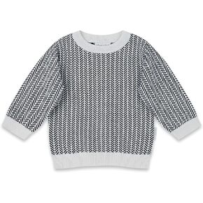 Toddler Baby Boy Cotton Knitted Sweater Long Sleeve Round Neck Pullover Tops Fall Winter Clothes