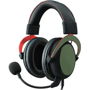 MightySkins Skin Compatible With Kingston HyperX Cloud II Gaming Headset - Solid Olive | Protective, Durable, and Unique Vinyl Decal wrap cover | Easy To Apply, Remove | Made in the USA
