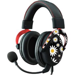MightySkins Skin Compatible with Kingston HyperX Cloud II Gaming Headset - Daisies | Protective, Durable, and Unique Vinyl Decal wrap Cover | Easy to Apply, Remove | Made in The USA