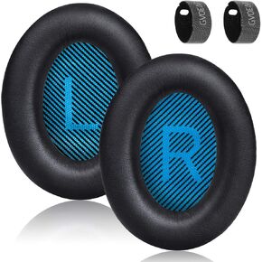 GEVO Upgraded Replacement Ear Pads for Bose QC25 Headphones- Cushions kit Also Fit QuietComfort2/15/35&35ii/Ae2/Ae2i/Ae2w and SoundLink 1&2/SoundTrue 1&2(Over-Ear)(Sky-Blue mats)