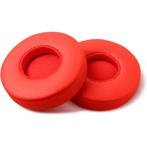 EP Earpads Replacement Protein Leather Memory Foam Ear Cushion Cover Compatible with Beats Ep Wired On-Ear Headphones (Red)