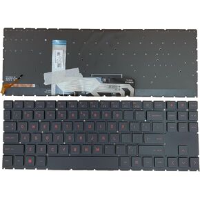 Laptop Replacement US Layout red Backlight Keyboard for HP OMEN 15 2020 15-EN 15-EK 16-B 16-C 15-EN0010CA 15-EK0019NR 15-EN 15-EN0013DX 15-EN0023DX TPN-Q238 TPN-Q236