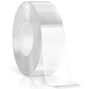 Double Sided Tape Heavy Duty Removable Wall Tape, Multipurpose Strong Clear & Tough Nano Mounting Adhesive for Home Office Wall Decor, Poster Hanging, DIY Projects, Carpet, Automotive Trim
