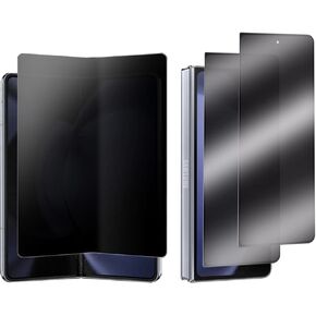 2+1 Pack Matte Privacy Screen Protector for Samsung Galaxy Z Fold 6 5G 2024,Anti-Peep Anti-spy 2PCS Outside Tempered Glass+1PCS Inside Privacy Soft Film