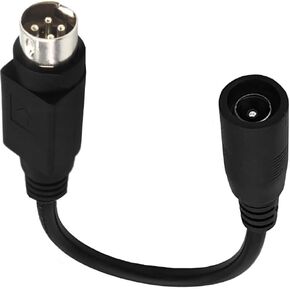 3 Pin Mini Din Male to 5.5mm x 2.1mm Female DC Power Extension Cable for DVD LCD TV PC Barcode Printer etc 6inch/15cm (3pin M to 5521 F)