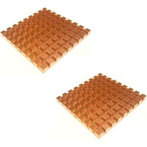 Easycargo 40mm Copper Heatsink Kit 40x40x4mm + thermal conductive adhesive tape, 2pcs cooler heat sink set for cooling 3D printer, NEMA 17, TEC1-12706 Thermoelectric Peltier 40mmx40mmx4mm