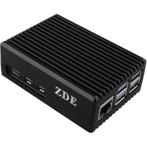 ZDE Aluminum Case for Raspberry Pi 5 Passive Cooling Heat Dissipation Case Enclosure for Raspberry Pi 5 8GB/4GB Computer Home Networking Hardware