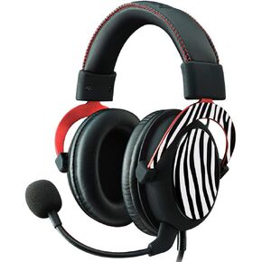 MightySkins Skin Compatible with Kingston HyperX Cloud II Gaming Headset - Black Zebra | Protective, Durable, and Unique Vinyl Decal wrap Cover | Easy to Apply, Remove | Made in The USA
