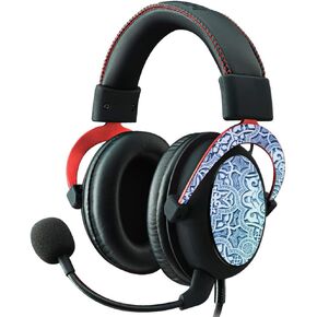 MightySkins Skin Compatible with Kingston HyperX Cloud II Gaming Headset - Carved Blue | Protective, Durable, and Unique Vinyl Decal wrap Cover | Easy to Apply, Remove | Made in The USA