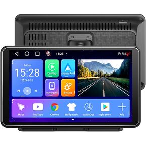 Android 13 7‘’ Car Stereo Wireless Apple Carplay Android Auto, Apple Carplay Screen for Offline Map Navigation Netflix YouTube Tictok Google Play