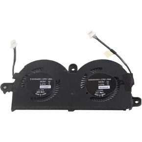 CPU & GPU Cooling Fan Assembly, Small Portable Laptop CPU Cooling Fan 4 Pin Power Connector for Dell XPS 13 9370 9380 0980WH 980WH ND55C19 16M01