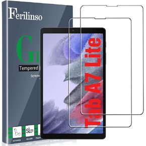 Ferilinso Designed for Samsung Galaxy Tab A7 Lite 8.7 inch 2021 Screen Protector, [Not Fit Galaxy Tab A7] 2 Pack HD Tempered Glass, Case Friendly, Bubble Free, Easy Installation