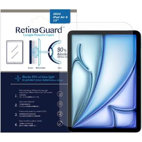 Anti Blue Light Screen Protector for 2024 iPad Air 6, 13 inch with M2 Chip, SGS and Intertek Tested, Blocks Harmful Blue Light (Transparent)