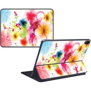 MightySkins Skin Compatible with Apple iPad Pro Smart Keyboard 11" (2018) - Pollinate - Protective, Durable and Unique Vinyl Decal wrap Cover - Easy to Apply and Change Styles - Made in The USA