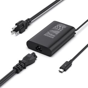 65W 45W USB C Laptop Charger for Dell Latitude 5420 5520 5320 7410 7480 7280 7370 7390; Dell XPS 12 9250 XPS 13 9350 9360 9370; Chromebook 3100 3400 3190 AC Adapter Type C Power Supply Cord