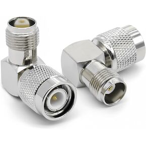 2PCS TNC Right Angle Coax Adapter, 90 Degree TNC Male to TNC Female Elbow Antenna Connector Adapter, TNC L Shape Coax Connector for WiFi Radios,Antenna, Broadcast, Wireless Devices, LMR