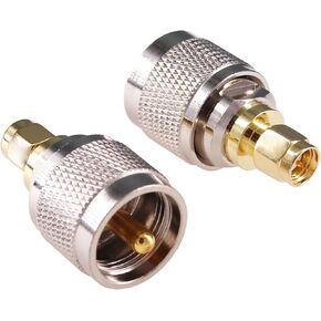 2pcs SMA Male to PL259 UHF Male Connector Coax Adapter for Amateur CB Radio(F47-2)