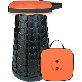Collapsible Folding Stool 2024 Upgrade Foldable Chair Portable Camping Stools Sturdy Retractable Telescoping Stool (Green)