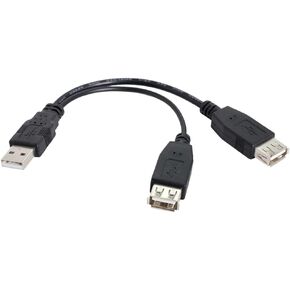 chenyang USB 2.0 Y Splitter Cable USB 2.0 Male to Female Data Charger Extension Cable with Auxiliary Power Supply Port