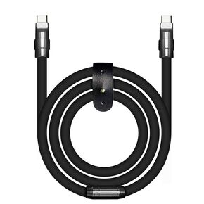 chubbycable Black Chubby - Special Black Samurai Edition Silicone Fast Charging USB-C Cable Phones Tablets Type C Charger Cord Durable Power Bank Cable, Matte Black, Type C to Type C, 6.6FT
