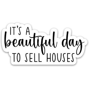 3PCs Real Estate Agent Vinyl Waterproof Realtor 3" Stickers, Think of Me for All Your Real Eastate Needs Sticker for Laptop Water Bottle Tumbler