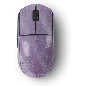 MightySkins Glossy Glitter Skin Compatible with Logitech G Pro Wireless Gaming Mouse - Purple Gator Skin | Protective, Durable High-Gloss Glitter Finish | Easy to Apply