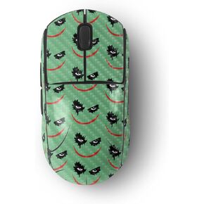 MightySkins Carbon Fiber Skin Compatible with Logitech G Pro Wireless Gaming Mouse - Why So Serious | Protective, Durable Textured Carbon Fiber Finish | Easy to Apply