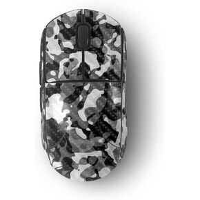 MightySkins Carbon Fiber Skin Compatible with Logitech G Pro Wireless Gaming Mouse - Black Modern Camo | Protective, Durable Textured Carbon Fiber Finish | Easy to Apply