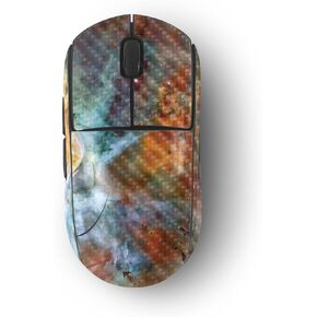 MightySkins Carbon Fiber Skin Compatible with Logitech G Pro Wireless Gaming Mouse - Space Cloud | Protective, Durable Textured Carbon Fiber Finish | Easy to Apply