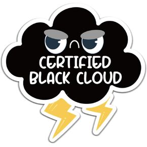 YAZMEEN 20 Pcs Funny Humorouse Nurse Stickers 2.5'' Certified Black Cloud Gifts Stickers for Office Worker Nurse Doctor Teacher Medical Work Nursing Stickers Decals for Water Bottle Laptop Phone