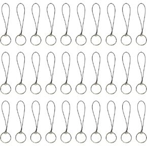 IFAMIO 30 Pcs Key Rings with Lanyards for MP3 MP4 Player Split Key Chain Rings with Nylon Strap Cord for USB Flash Drive Cellphone