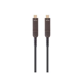 Monoprice USB-C 3.1 to USB-C Video Cable - 4K@60Hz, 21.6Gbps, Fiber Optic, AOC, Gold Plated, 100 Feet - SlimRun AV Series