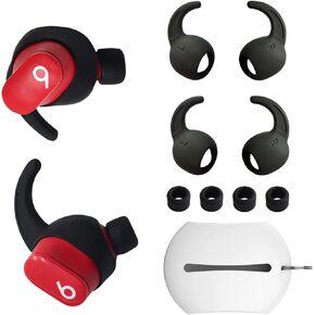 Anti Slip Silicone Ear Hook Tips for Beats Studio Buds Eartips for Beats Earbuds Replacement for Beats Cover Black 2 Pairs
