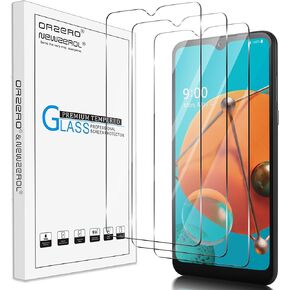 Orzero (3 Pack) Compatible for LG K51,Q51 Tempered Glass Screen Protector, 9 Hardness HD Anti-Scratch