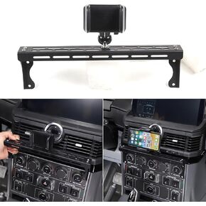 Compatible with INEOS Grenadier 2020-2024 Car Phone Mount and Walkie Talkie Mount Stand Set, Centre Console Multifunctional Track Mobile Phone Holder Expansion Platform (Style D)